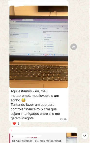 Depoimento de aluna: Eu, meu metaprompt e meu Lovable